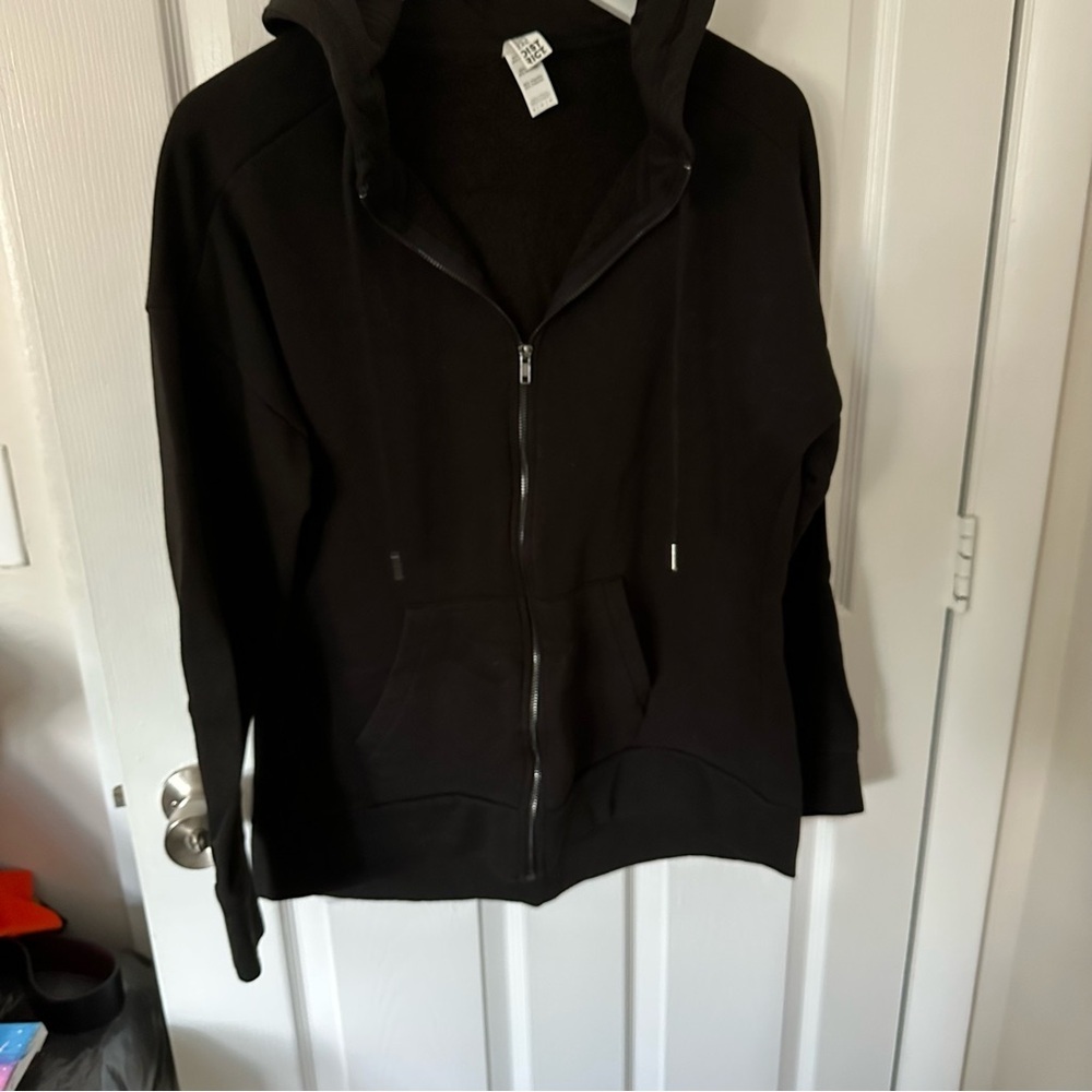 Black Hoodie Full Zip Sweatshirt